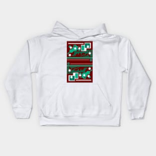 Green and Wine Magnetic Random Kids Hoodie